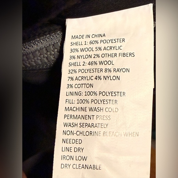 Prana NWT Caprice Convertible Wool Blend High Collar Jacket Herringbone Medium - Picture 12 of 15